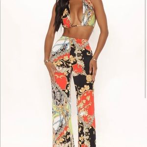 Paisley/Versace/Geoprint Two Piece Pants Set